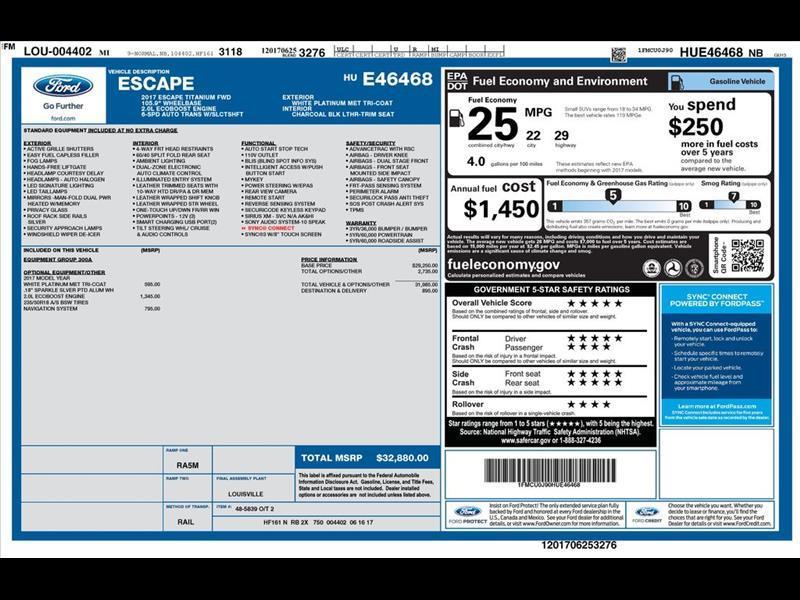 2017 Ford Escape Titanium FWD
