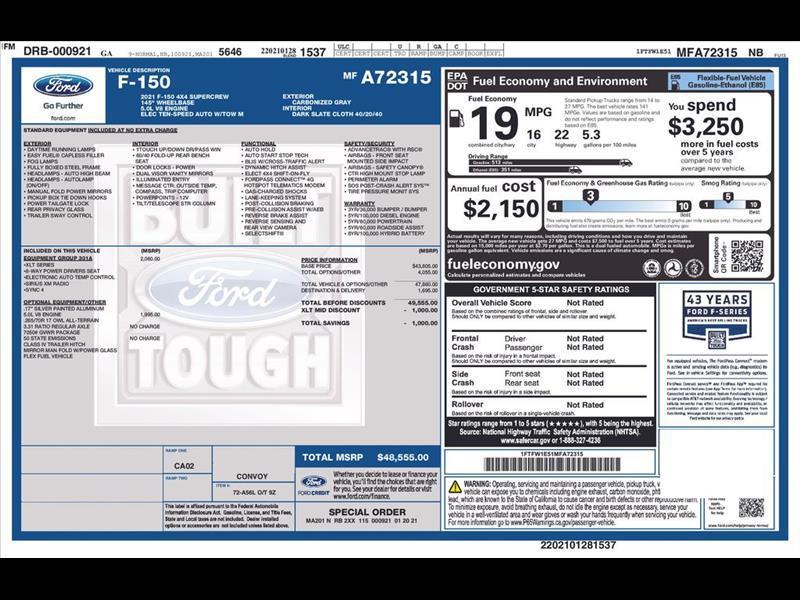 2021 Ford F-150 XL SuperCrew 6.5-ft. Bed 4WD