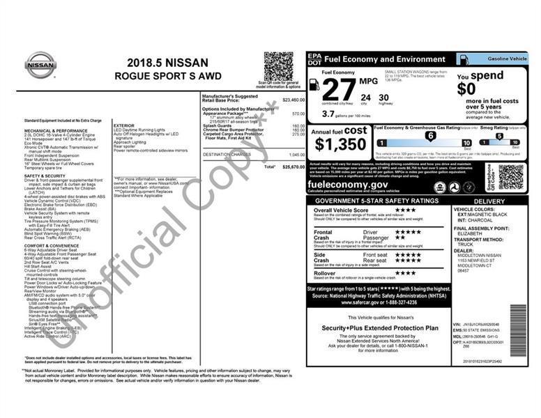 Nissan Rogue Sport S AWD 2018