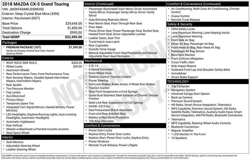 Mazda CX-5 Grand Touring 2018