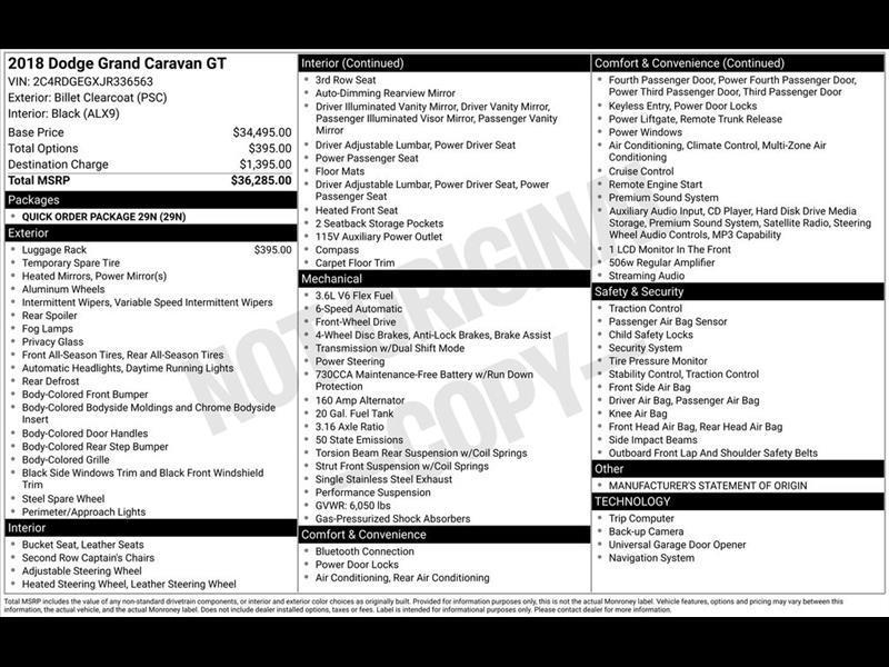 2018 Dodge Grand Caravan GT