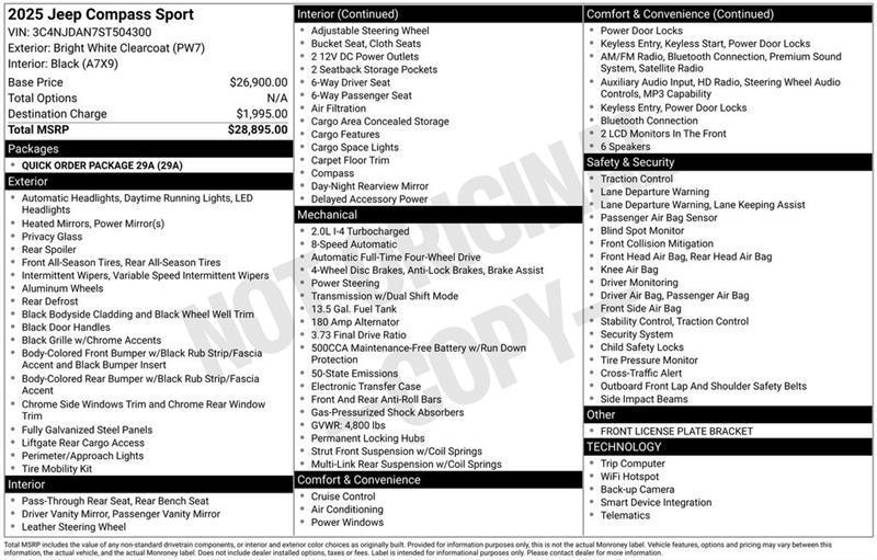 Jeep Compass Sport 2025