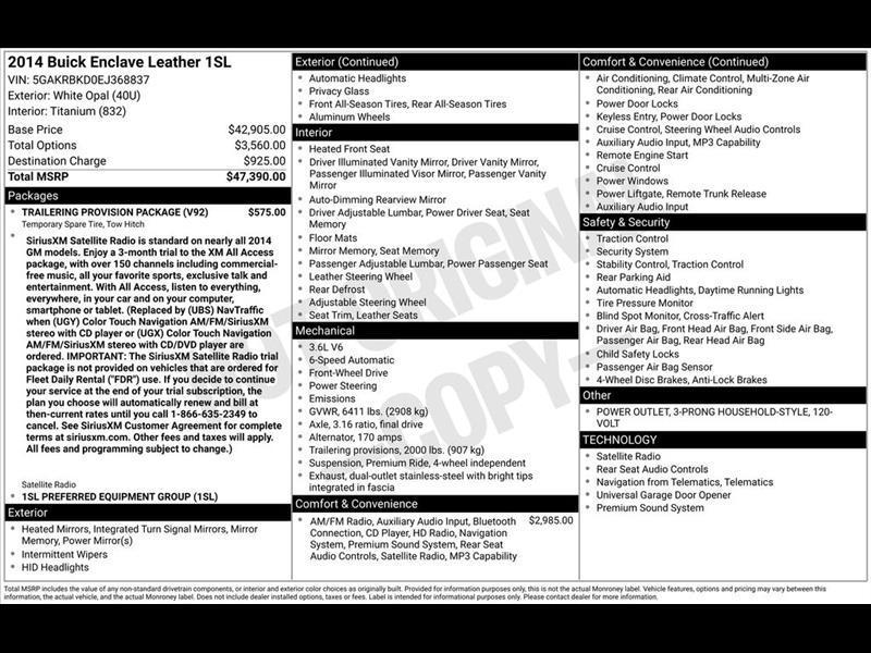 2014 Buick Enclave Leather FWD