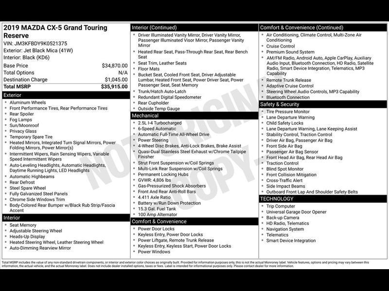 Mazda CX-5 Grand Touring Reserve AWD 2019