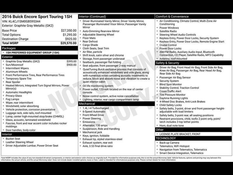 2016 Buick Encore Sport Touring FWD
