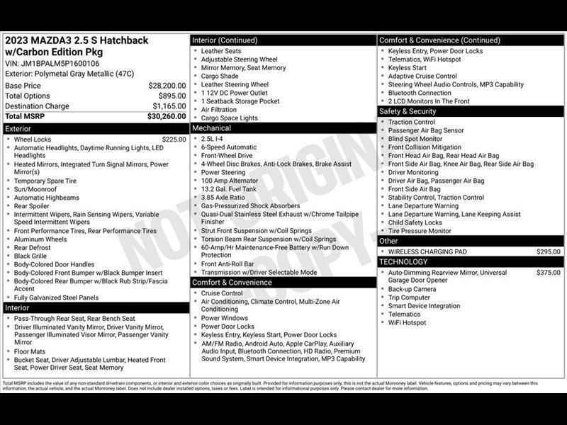 Mazda MAZDA3 Preferred Hatchback 2023