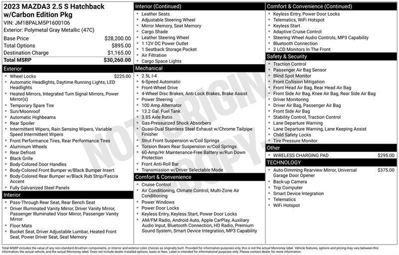 Mazda MAZDA3 Preferred Hatchback 2023