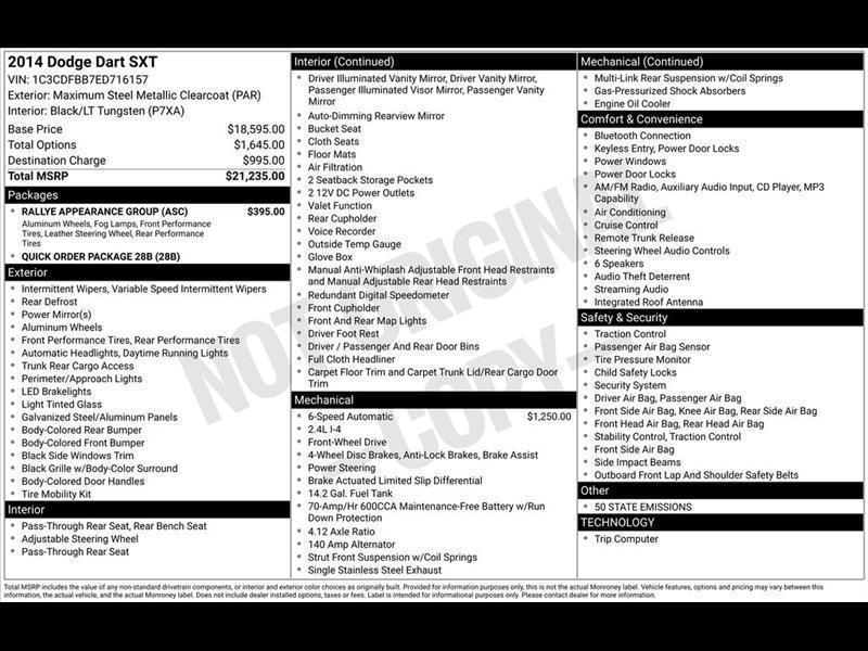 2014 Dodge Dart SXT