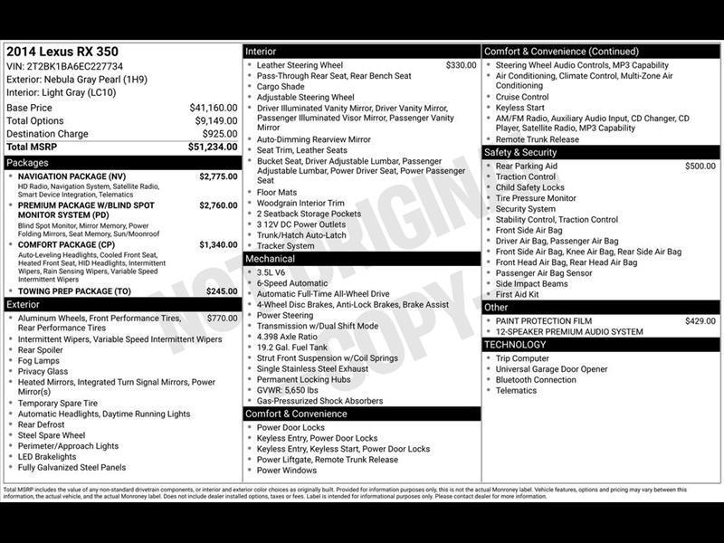 Lexus RX 350 AWD 2014