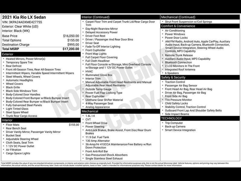 Kia Rio LX 2021