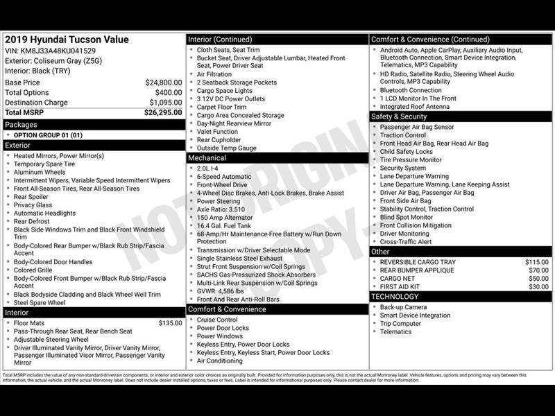 Hyundai Tucson Value 2019