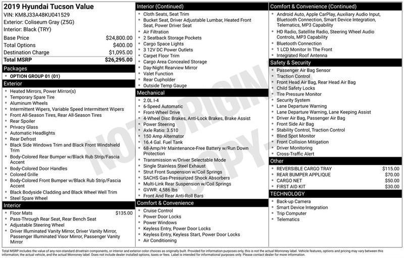 Hyundai Tucson Value 2019