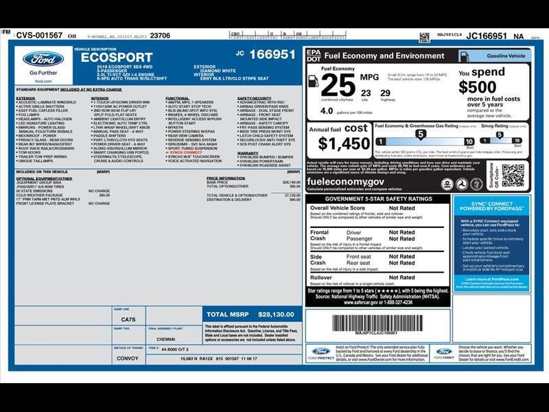 2018 Ford EcoSport SES AWD