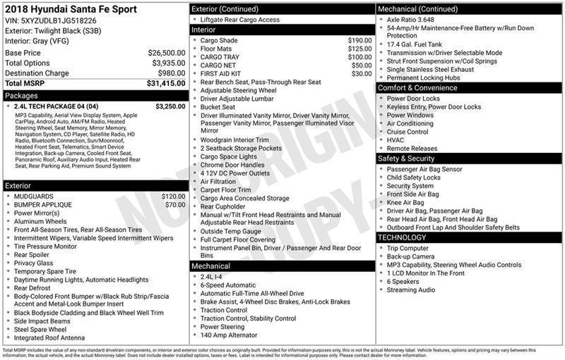 Hyundai Santa Fe Sport 2.4 AWD 2018