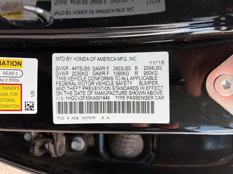Honda Accord EX-L 2.0T 2019