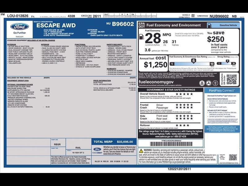 2022 Ford Escape SE AWD