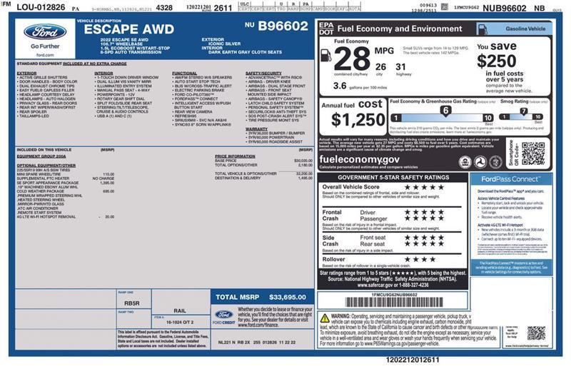 Ford Escape SE AWD 2022