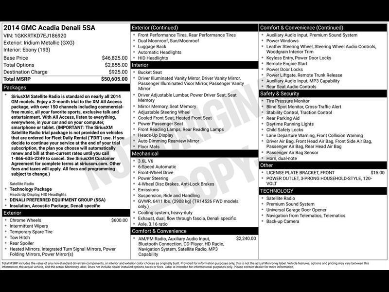 2014 GMC Acadia Denali FWD