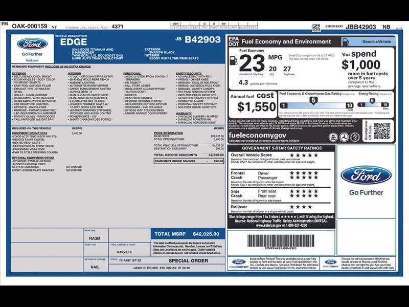 2018 Ford Edge Titanium AWD