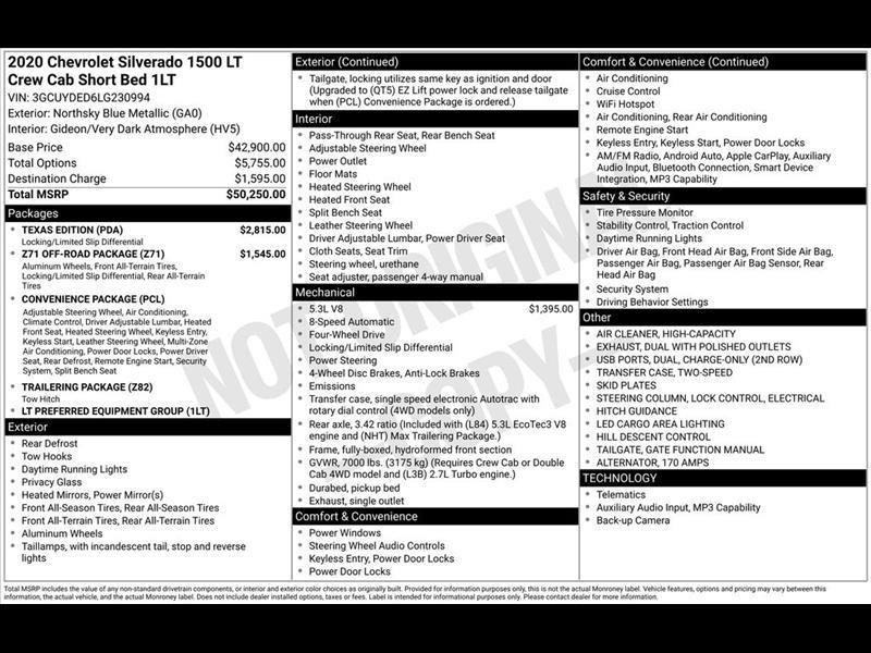 2020 Chevrolet Silverado 1500 LT Crew Cab 4WD