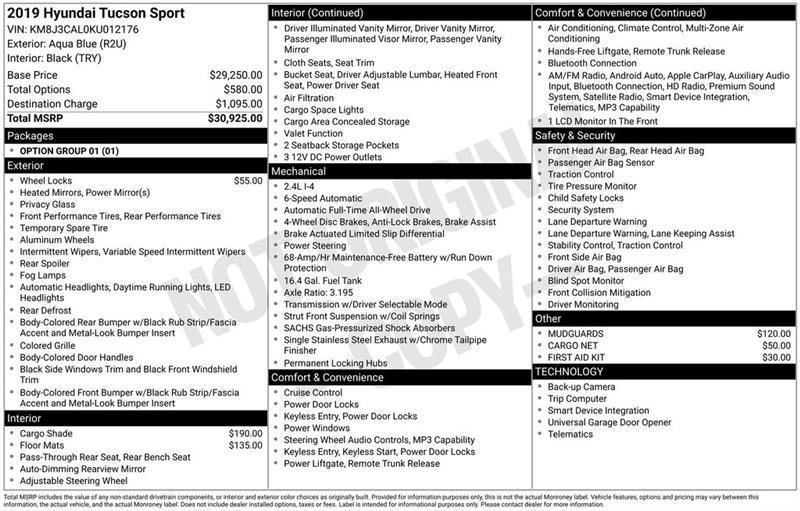 Hyundai Tucson Sport AWD 2019
