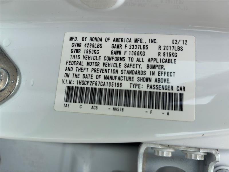 Honda Accord SE Sedan AT 2012