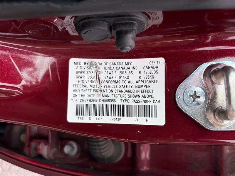 Honda Civic LX Sedan 5-Speed AT 2013