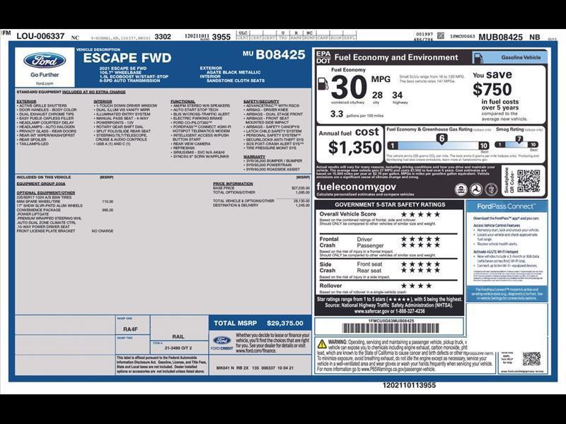 2021 Ford Escape SE