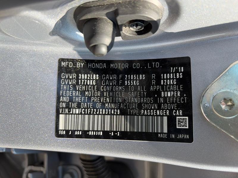 Honda Civic EX-TL Sedan CVT 2018