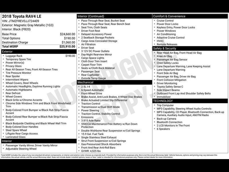 Toyota RAV4 LE FWD 2018