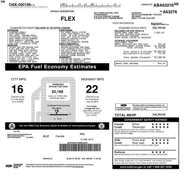 2010 Ford Flex SEL AWD