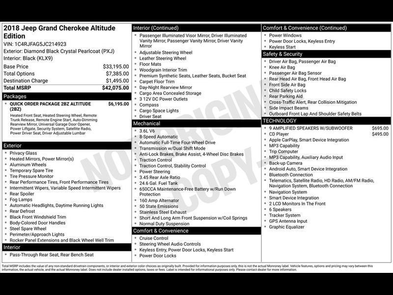 2018 Jeep Grand Cherokee Laredo 4WD