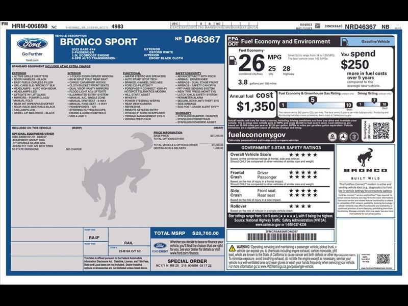 2022 Ford Bronco Sport Base