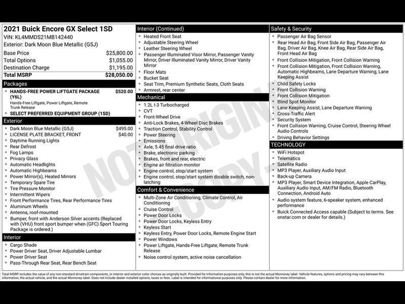 2021 Buick Encore GX Select