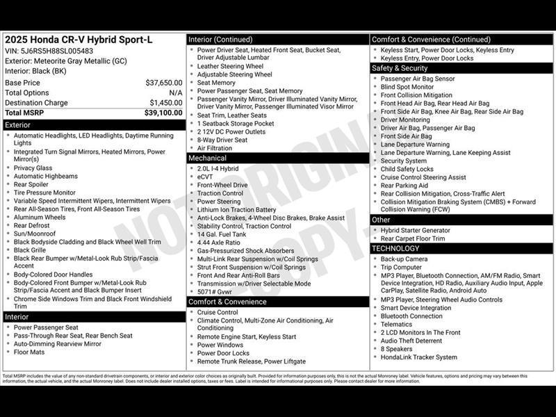 Honda CR-V Hybrid Sport-L 2025