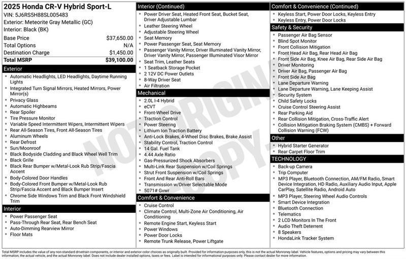 Honda CR-V Hybrid Sport-L 2025