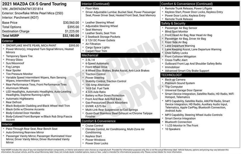 Mazda CX-5 Grand Touring 2021