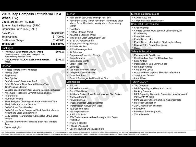 2019 Jeep Compass Latitude FWD