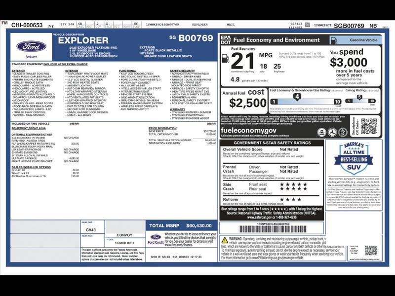 2025 Ford Explorer Platinum AWD