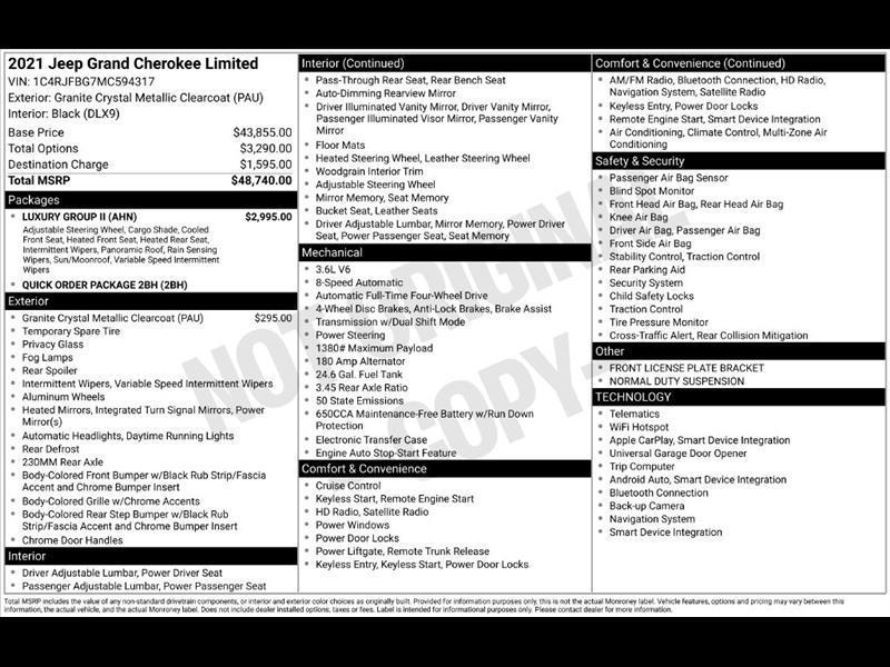 Jeep Grand Cherokee Limited 4WD 2021