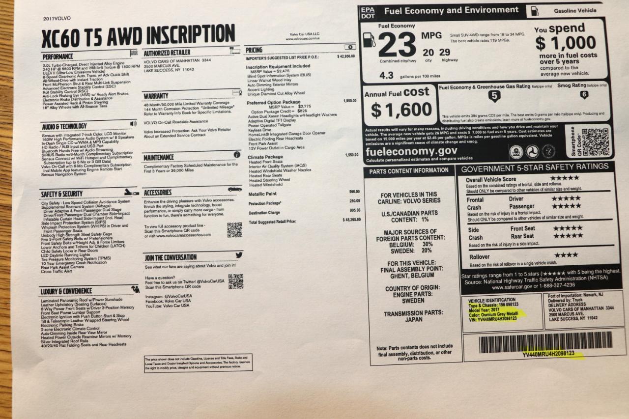 Volvo XC60 T5 AWD Inscription 2017