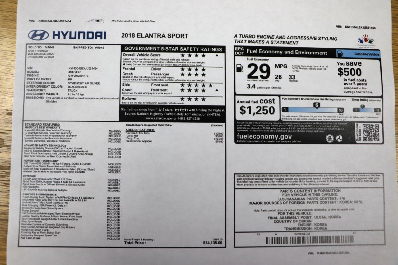 Hyundai Elantra  2018