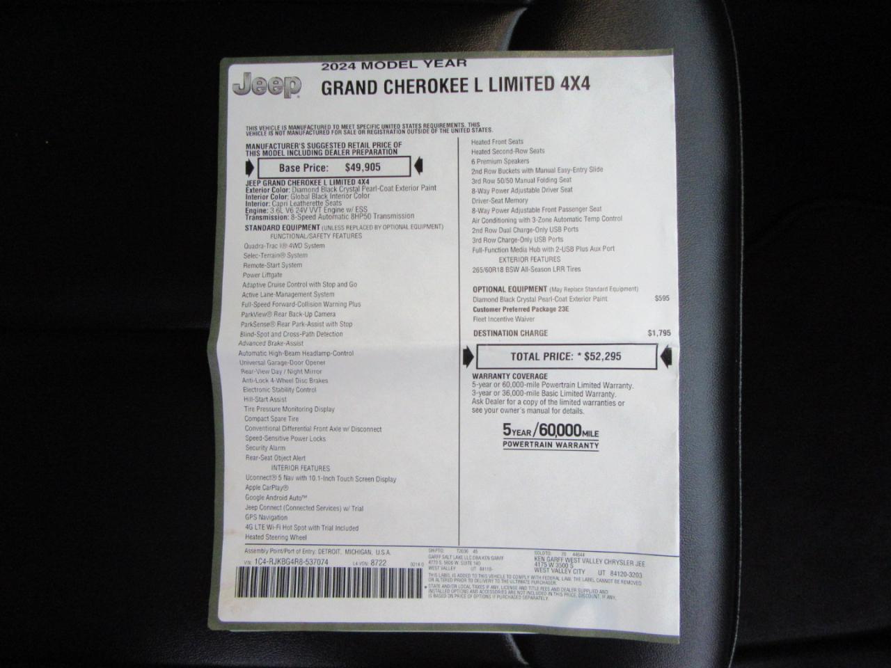 Jeep Grand Cherokee L Limited 4WD 2024