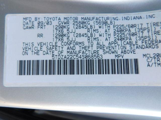 Toyota Sienna 5dr XLE FWD (Natl) 2004