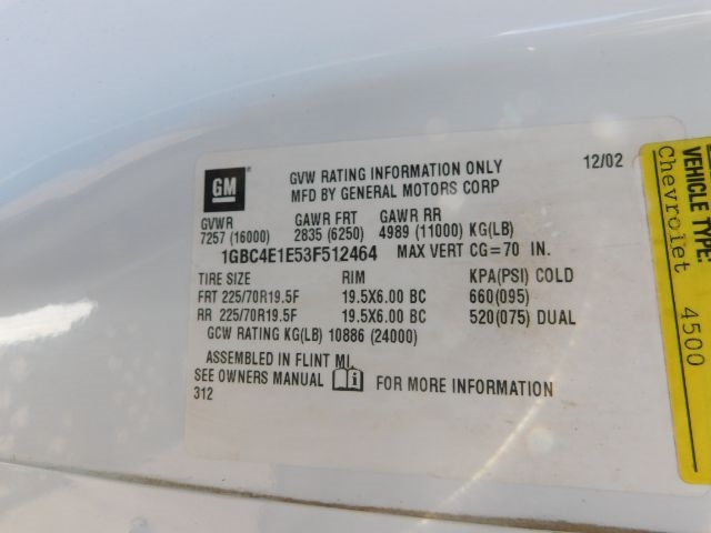 Chevrolet CC4500 Regular Cab 2003 Chevrolet CC4500 Regular Cab 2003