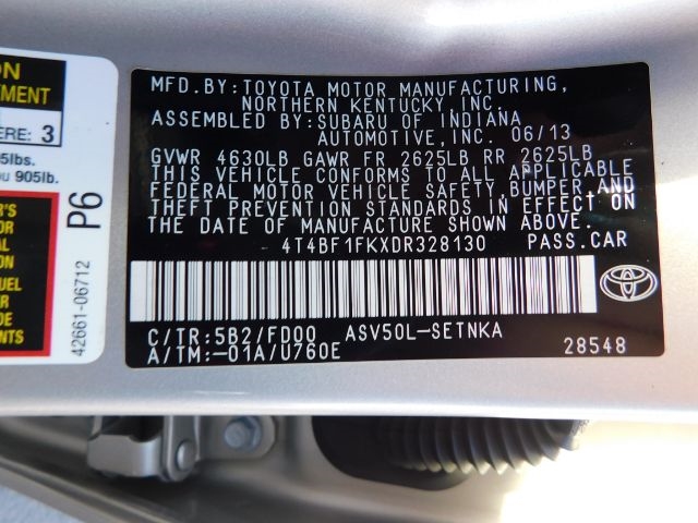 Toyota Camry 4dr Sdn I4 Auto XLE (Natl) 2013