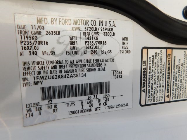 Ford Explorer 4dr 114" WB 4.0L XLS 2004