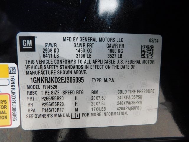 Chevrolet Traverse FWD 4dr LTZ 2014