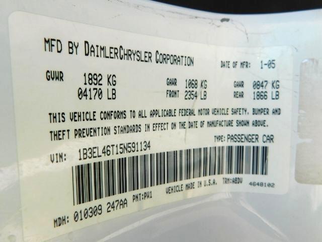 Dodge Stratus Sdn 4dr SXT 2005