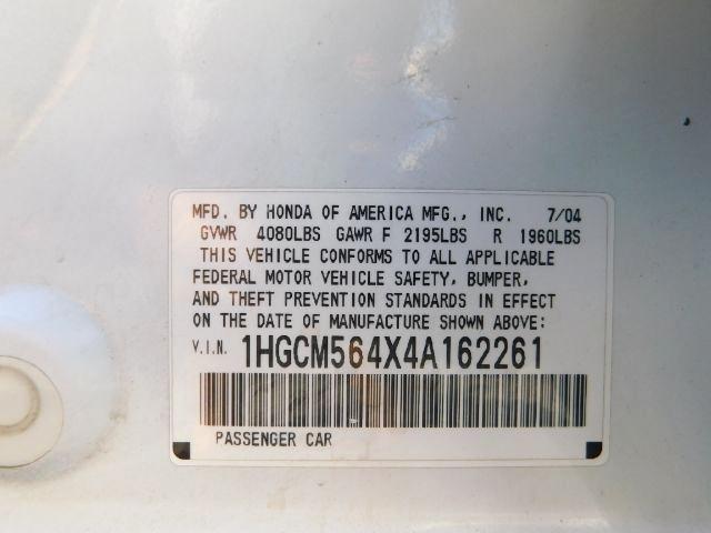 Honda Accord Sdn LX Auto w/Side Airbags 2004